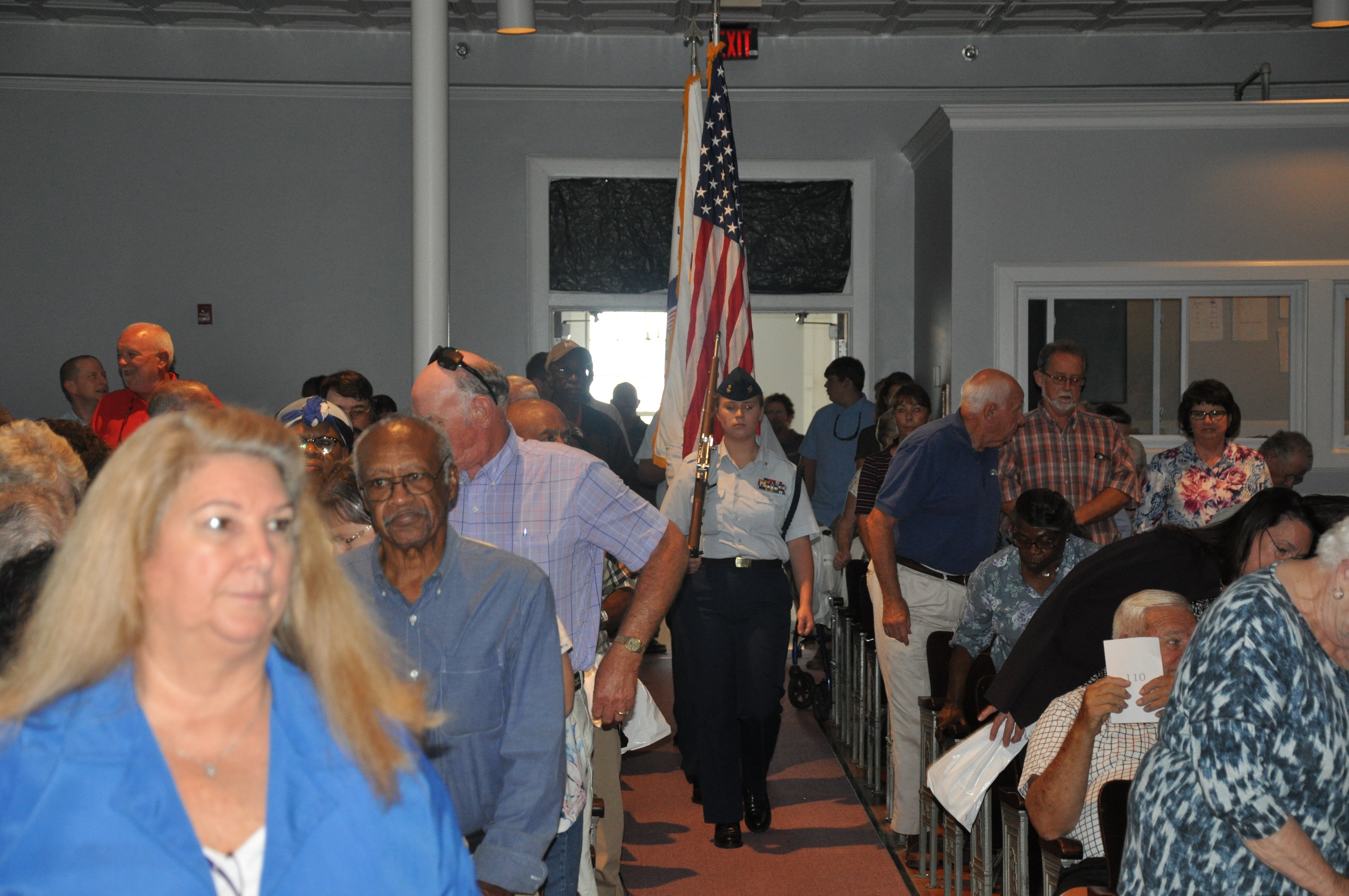 picture of color guard at Albemarle EMC annual meeting